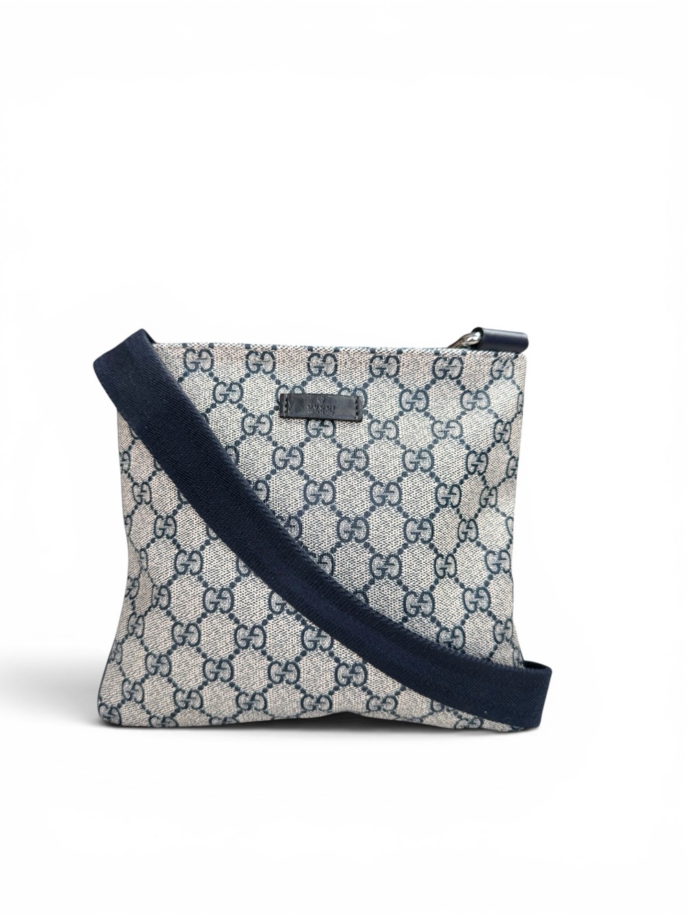 Gucci Navy GG Supreme Crossbody Bag